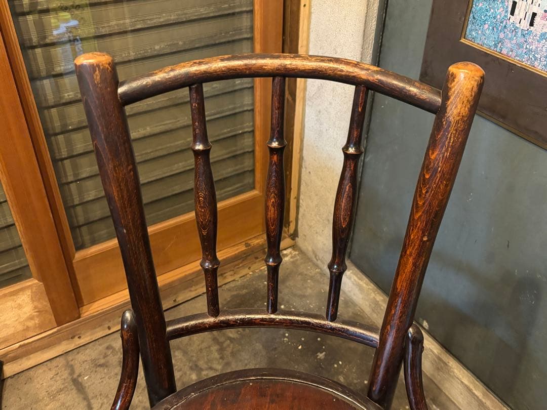 アンティーク ベントウッドチェア 曲げ木 椅子 時代家具 洋館 喫茶 古道具