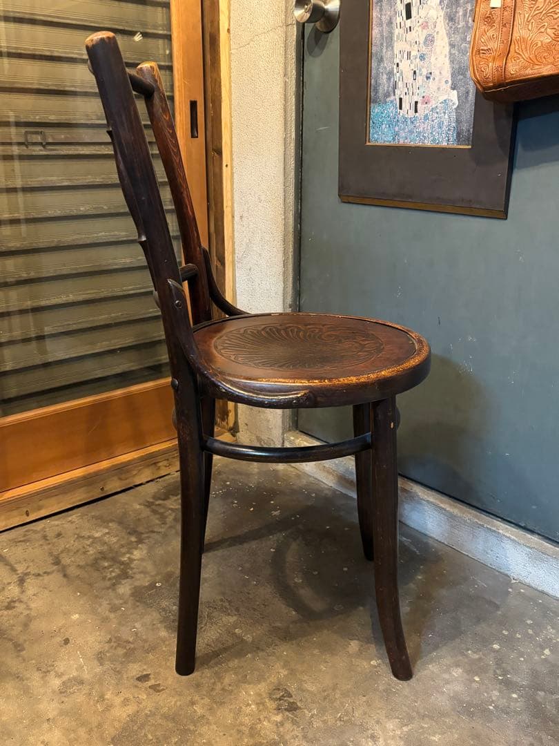 アンティーク ベントウッドチェア 曲げ木 椅子 時代家具 洋館 喫茶 古道具