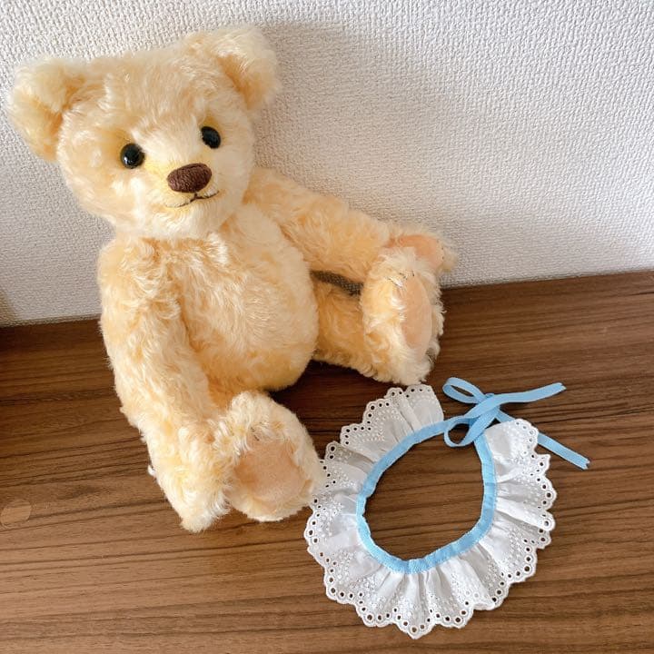 Nana Bee.♡ハンドメイド テディベア 32㎝ クリームイエロー