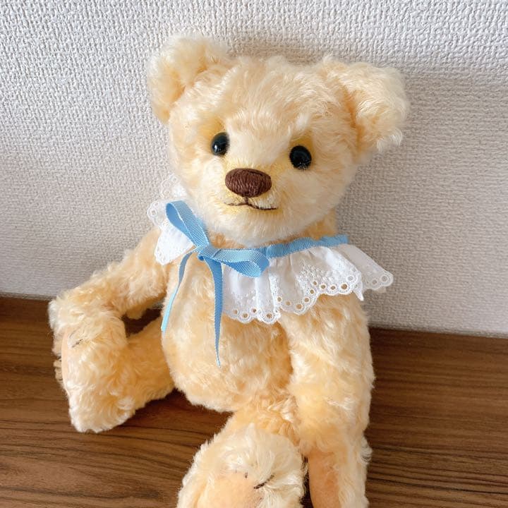 Nana Bee.♡ハンドメイド テディベア 32㎝ クリームイエロー