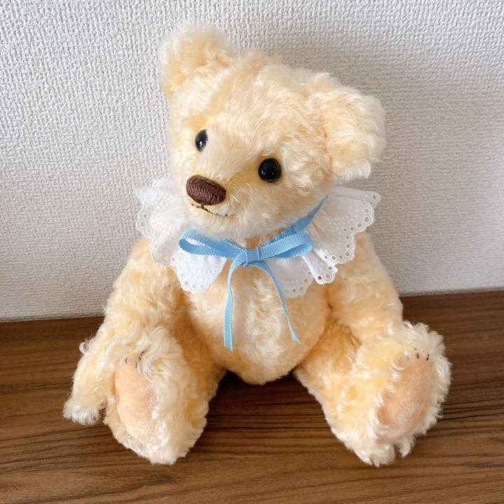 Nana Bee.♡ハンドメイド テディベア 32㎝ クリームイエロー
