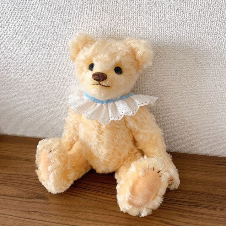 Nana Bee.♡ハンドメイド テディベア 32㎝ クリームイエロー