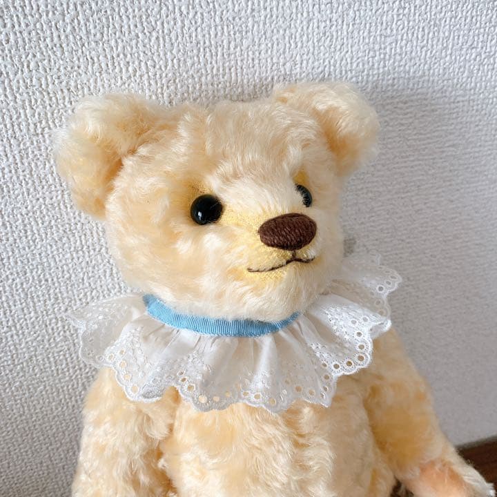 Nana Bee.♡ハンドメイド テディベア 32㎝ クリームイエロー