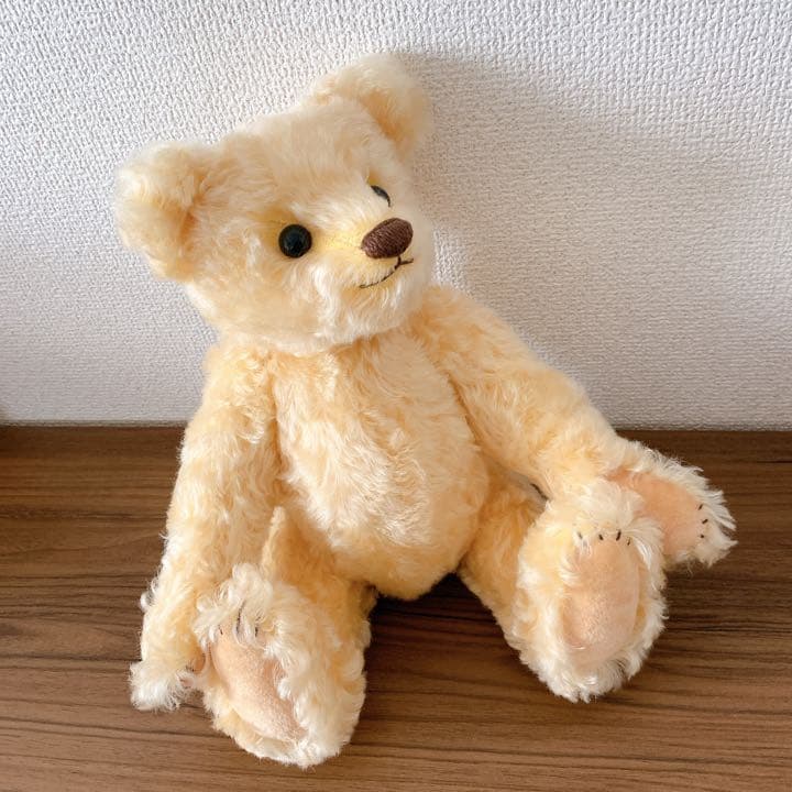 Nana Bee.♡ハンドメイド テディベア 32㎝ クリームイエロー