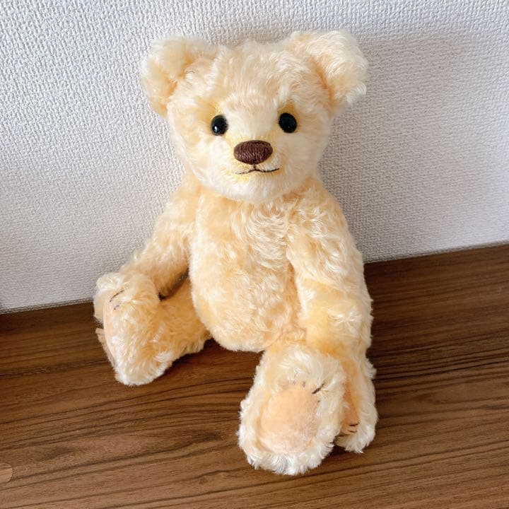 Nana Bee.♡ハンドメイド テディベア 32㎝ クリームイエロー