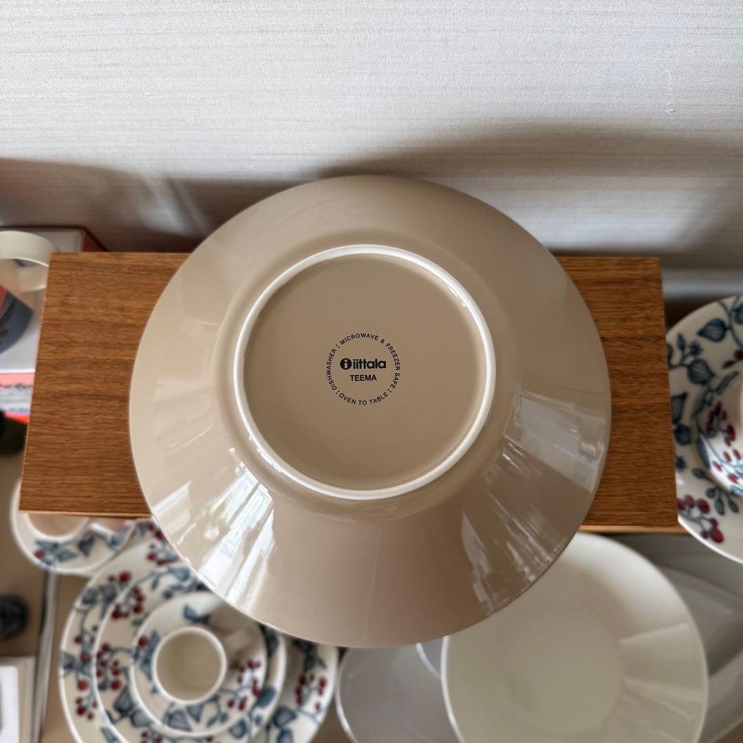 ♡*読様 teema ティーマ ディーププレート 深皿 21cm サンド ホワイ