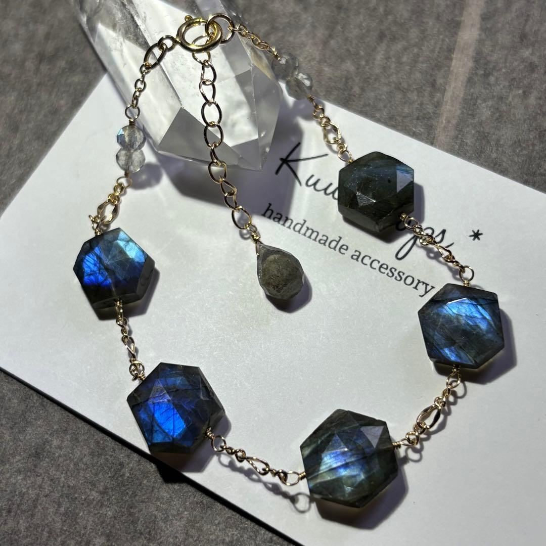 【専用です】♦︎希少♦︎グレープアゲート✴︎14kgfピアスP287•他