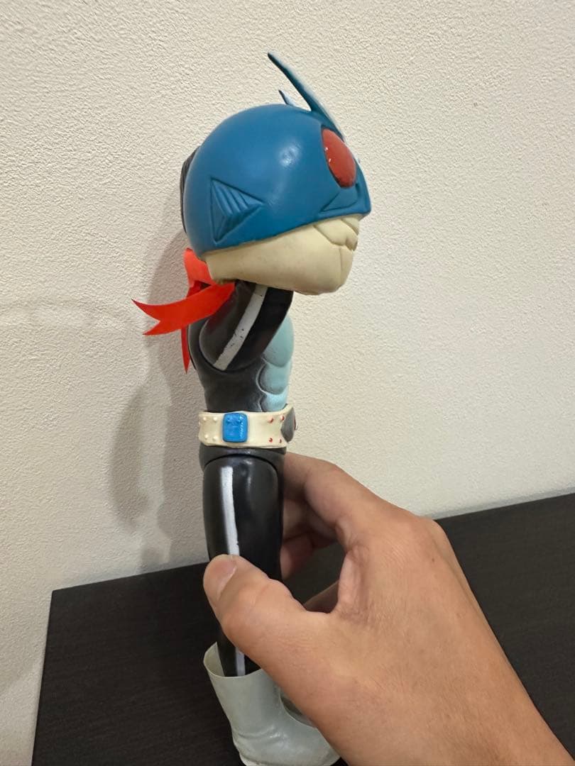 仮面ライダー　水色マスク　ポリブーツ　二号？