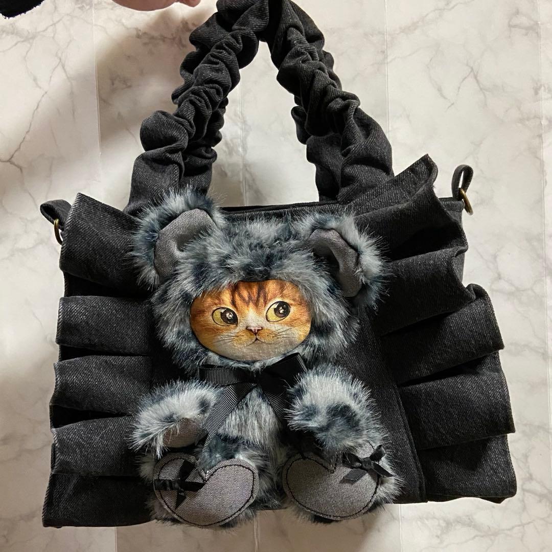 ま*ー様 コヤンイサムチョン デニムリメイク 【フリルトートバッグ】ハンドメイド