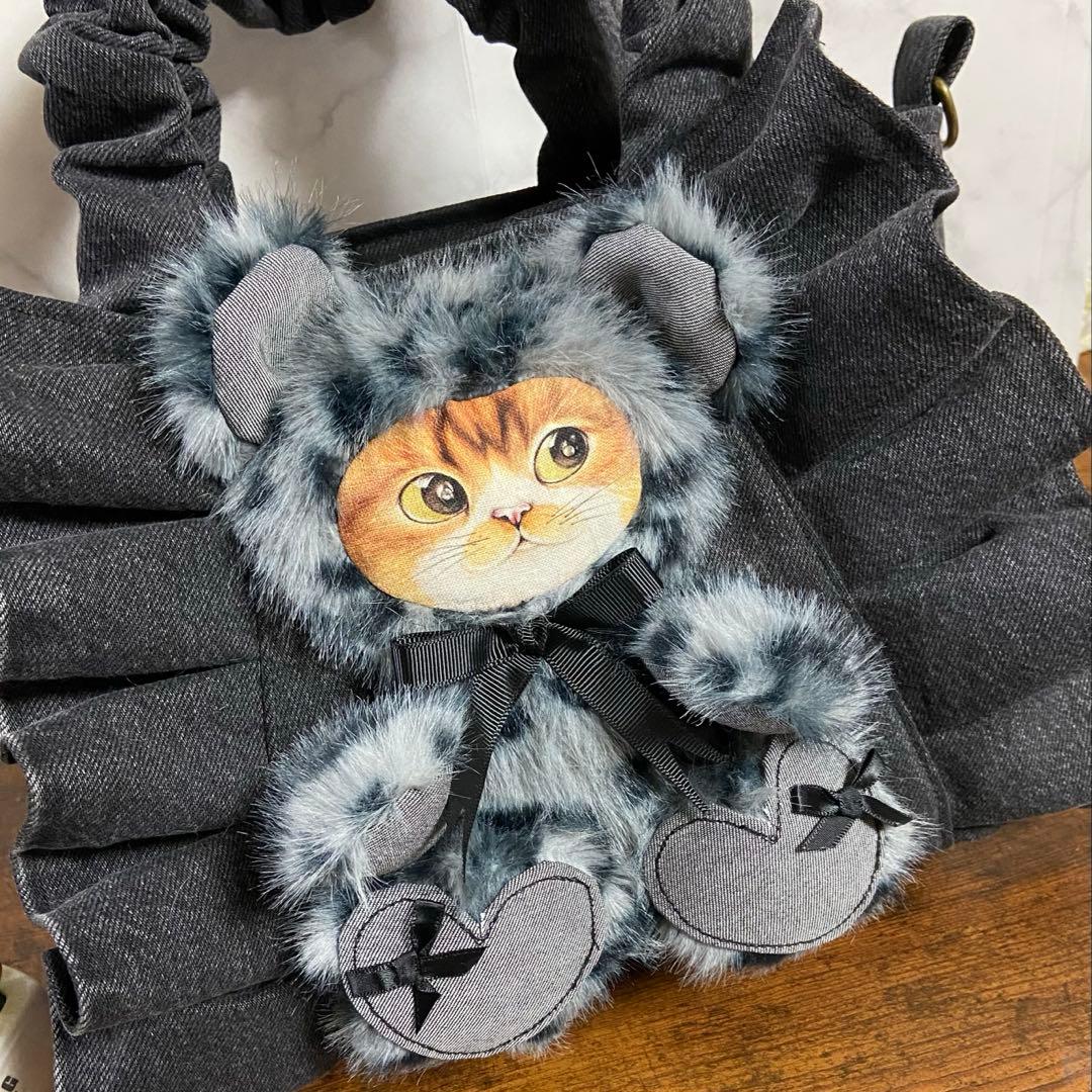 ま*ー様 コヤンイサムチョン デニムリメイク 【フリルトートバッグ】ハンドメイド