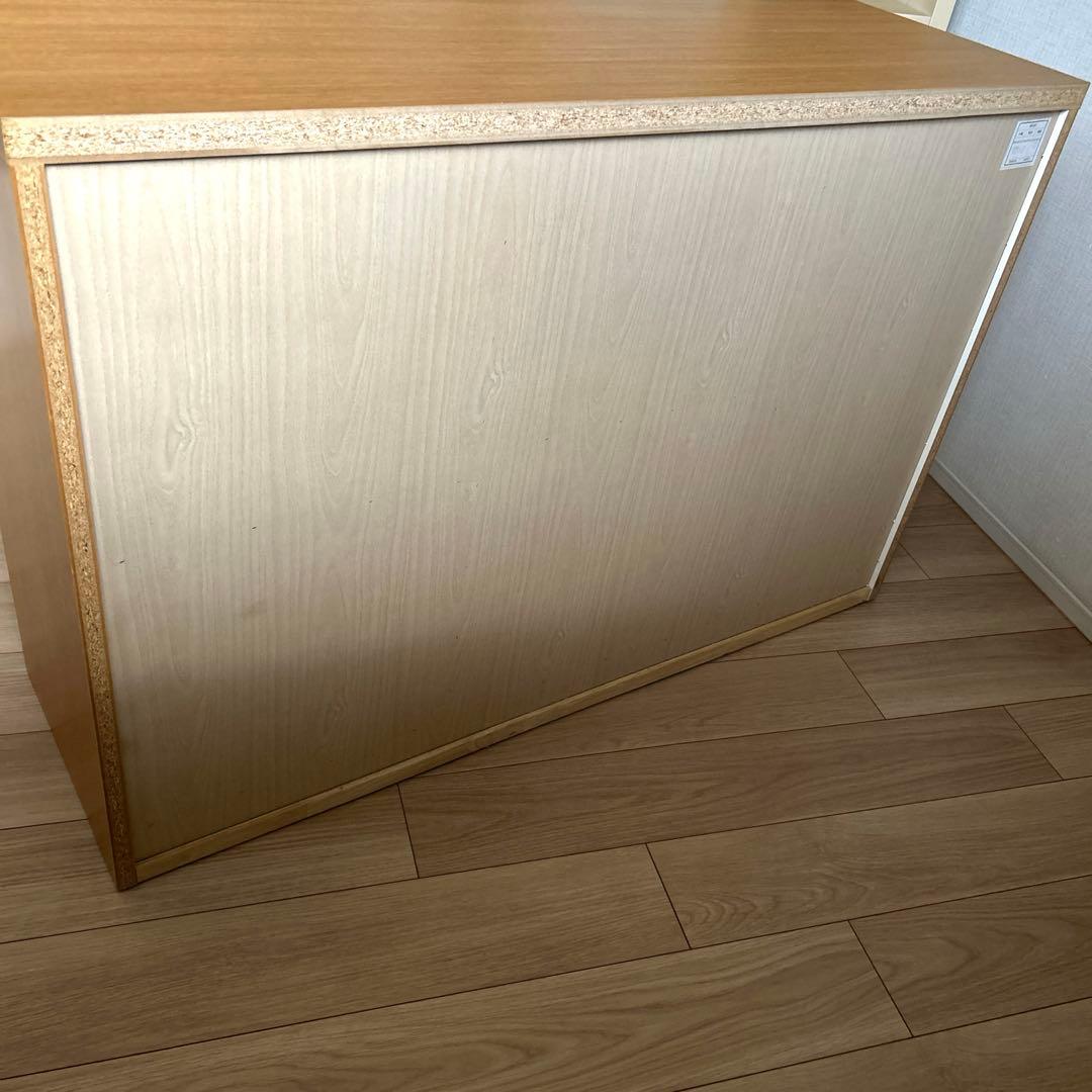 【たのめる便】ニトリサイドボード/食器棚　モデナ2 120LBR ガラス扉