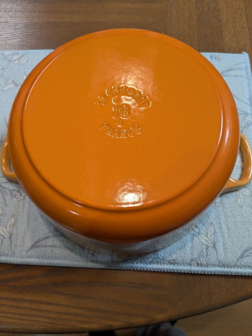 LE CREUSET オレンジ 両手鍋 18cm