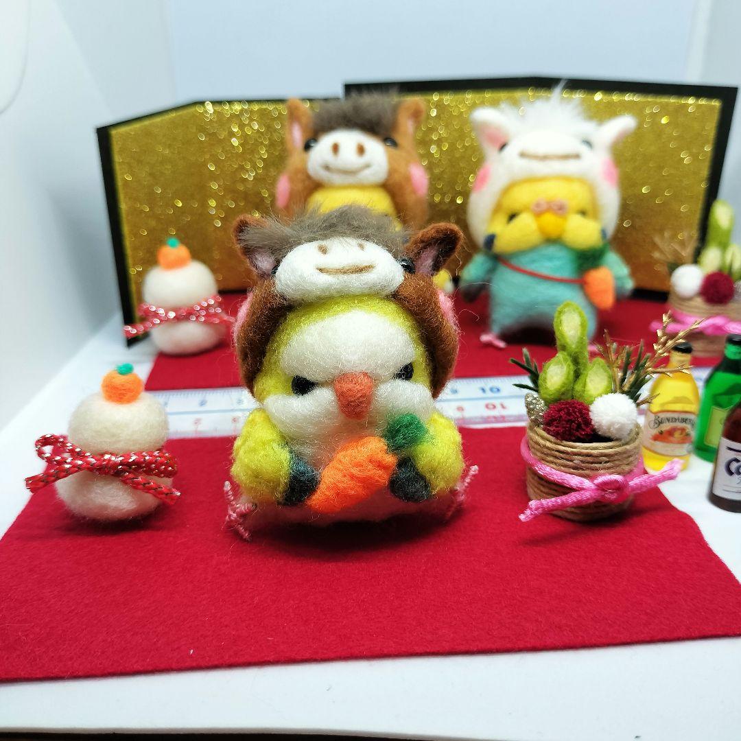 【フォルジャズ！ 】羊毛フェルト インコちゃんのお正月飾りオーダーページ