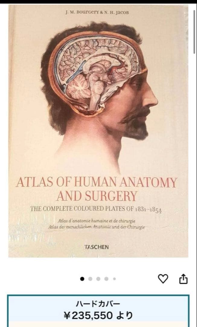 ATLAS OF HUMAN ANATOMY AND SURGERY 洋書　解剖