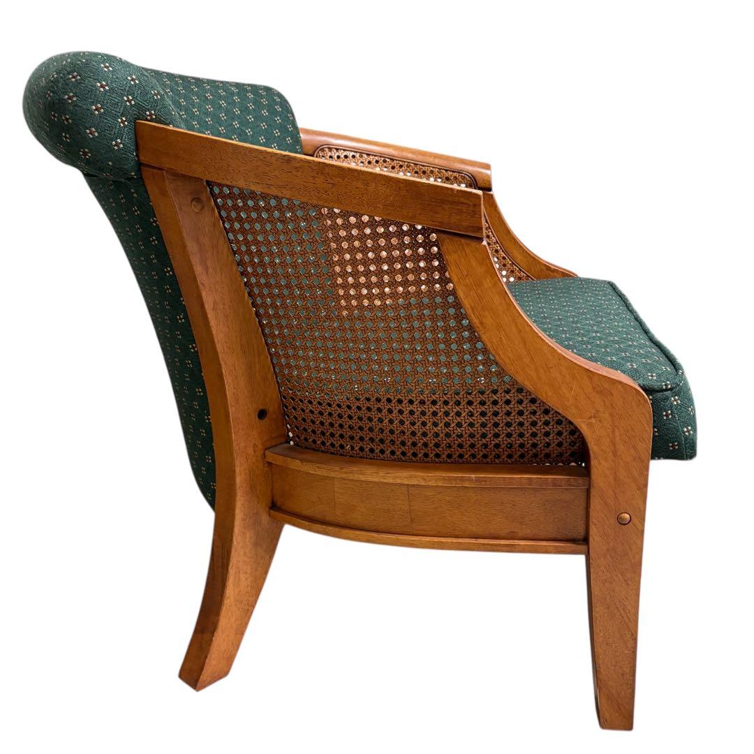 【極美品】三越ブルージュ 木製 花柄 アームチェア 椅子　 高級