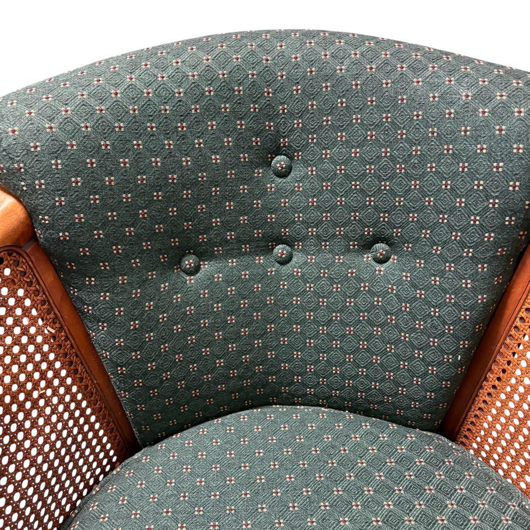 【極美品】三越ブルージュ 木製 花柄 アームチェア 椅子　 高級