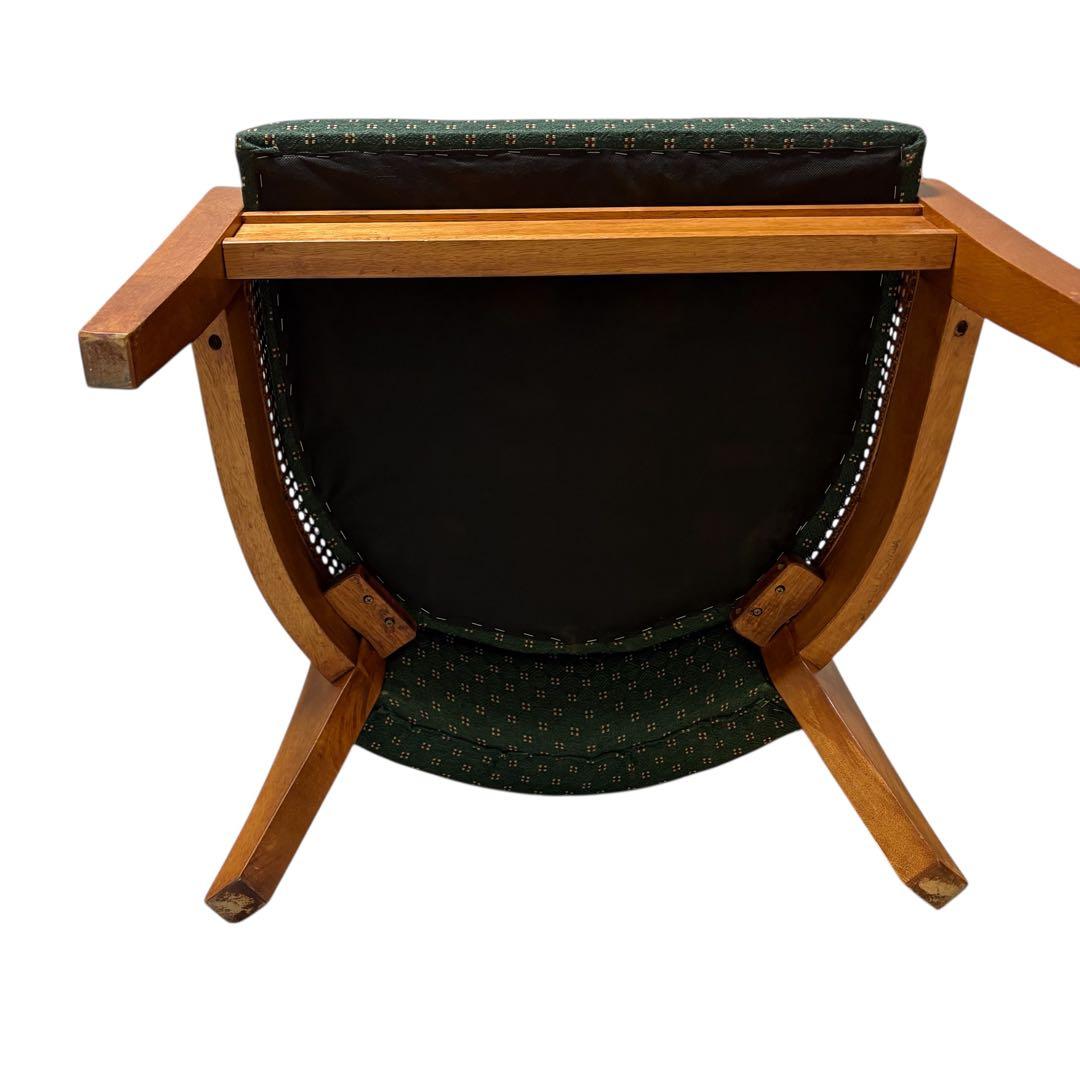 【極美品】三越ブルージュ 木製 花柄 アームチェア 椅子　 高級