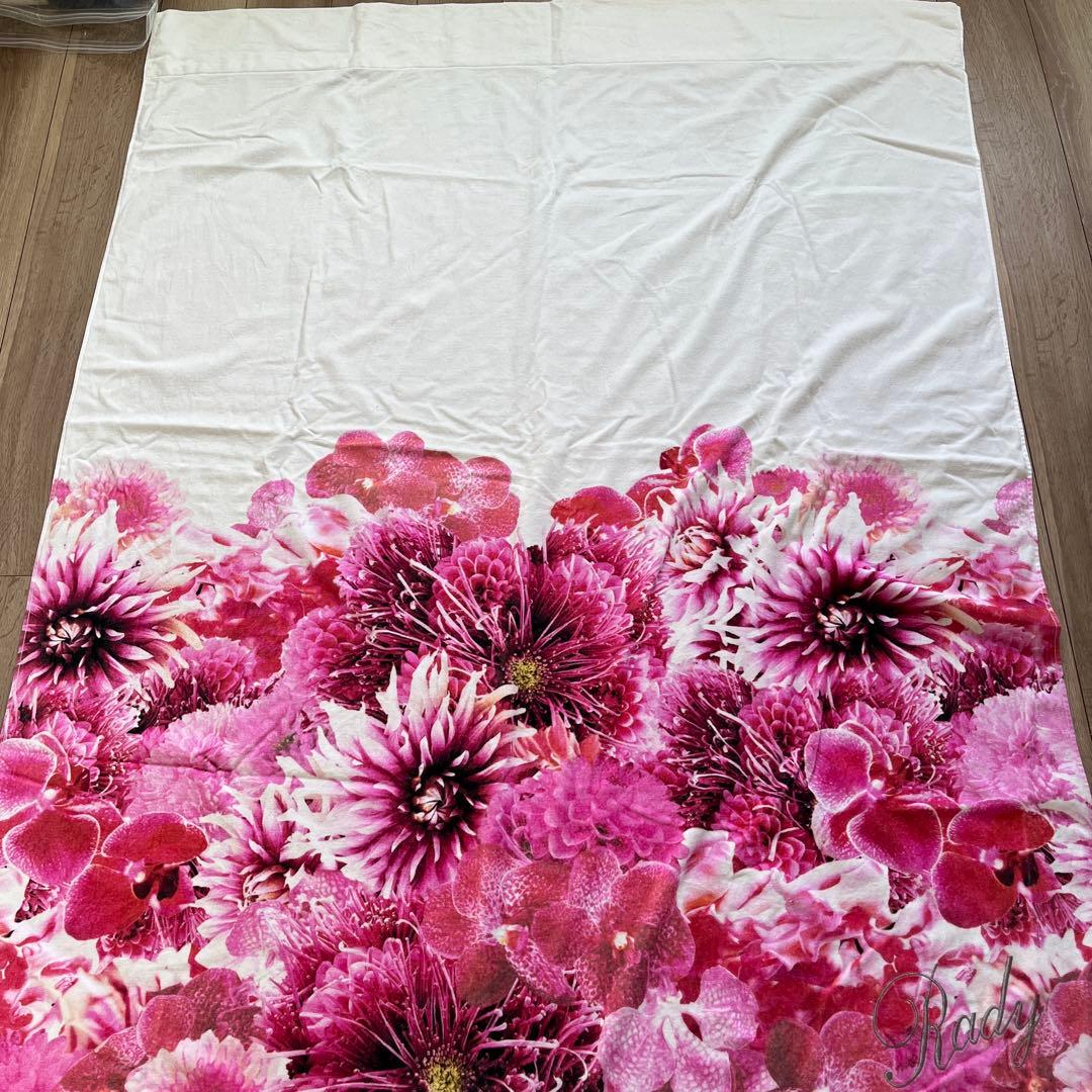 Rady レディ　タオルケット　リゾフラ　リゾートフラワー　花柄　白　ホワイト