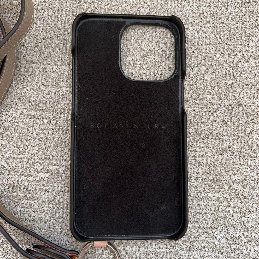 BONAVENTURA レザー iPhoneケース ストラップ付き（13PRO）