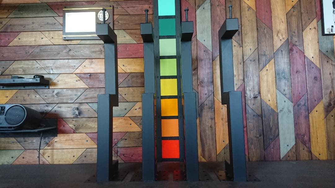 マットブラックでアイアンな極太鉄脚♪ 50×150×650mm 己型 4脚ver