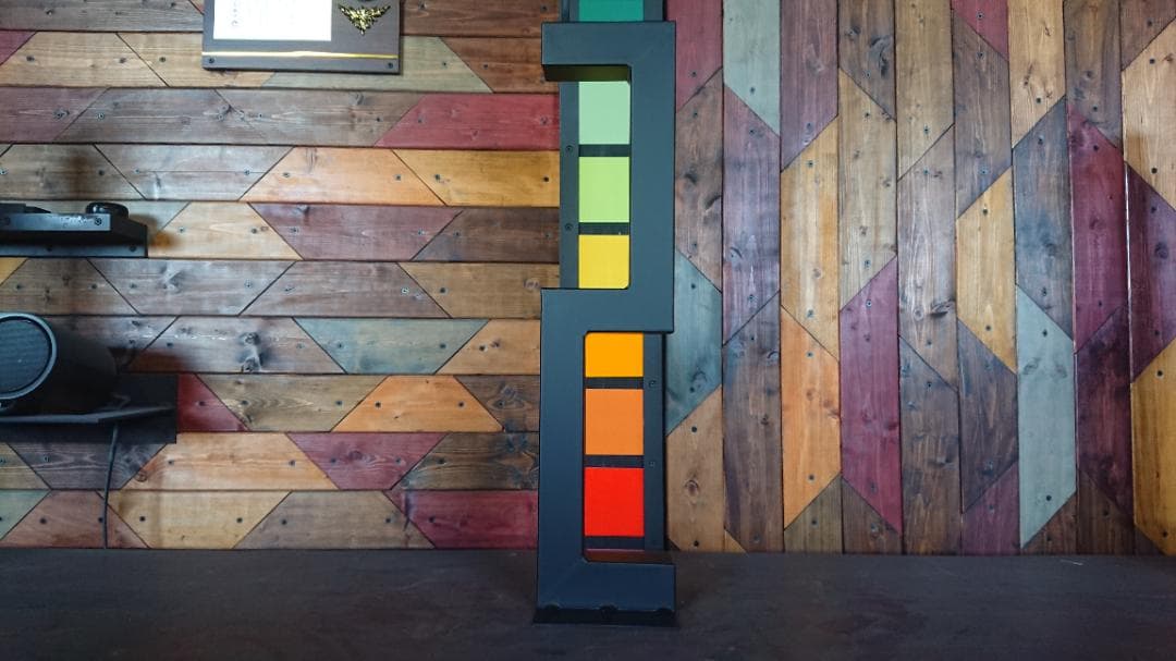 マットブラックでアイアンな極太鉄脚♪ 50×150×650mm 己型 4脚ver