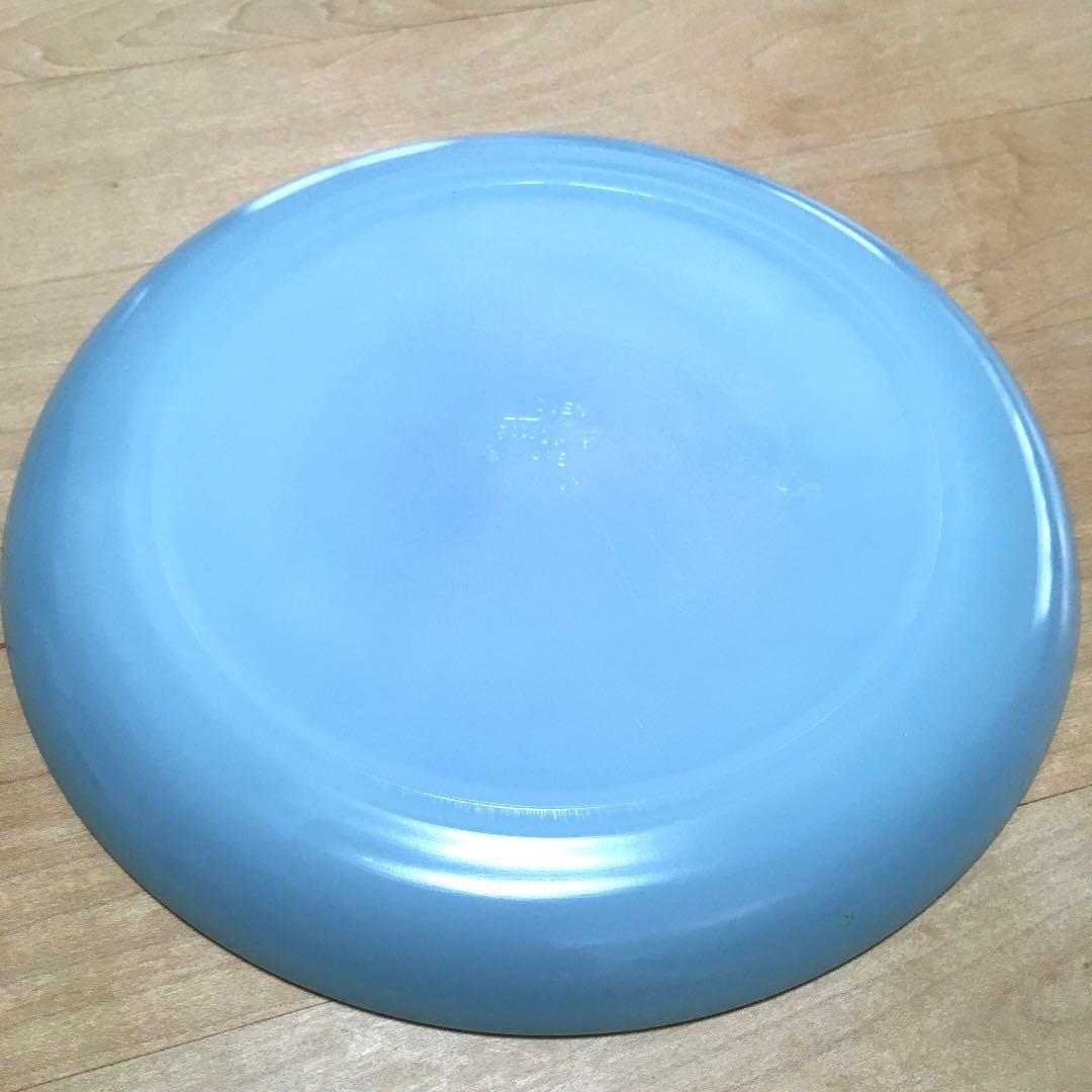 【極美品】ファイヤーキング ディナープレート ターコイズブルー a995