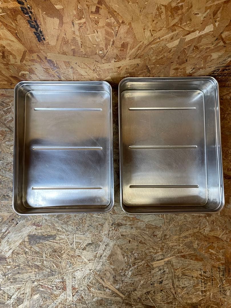 C(7839) 番重 中サイズ 2段 AG 18-8 ステンレス 業務用 厨房