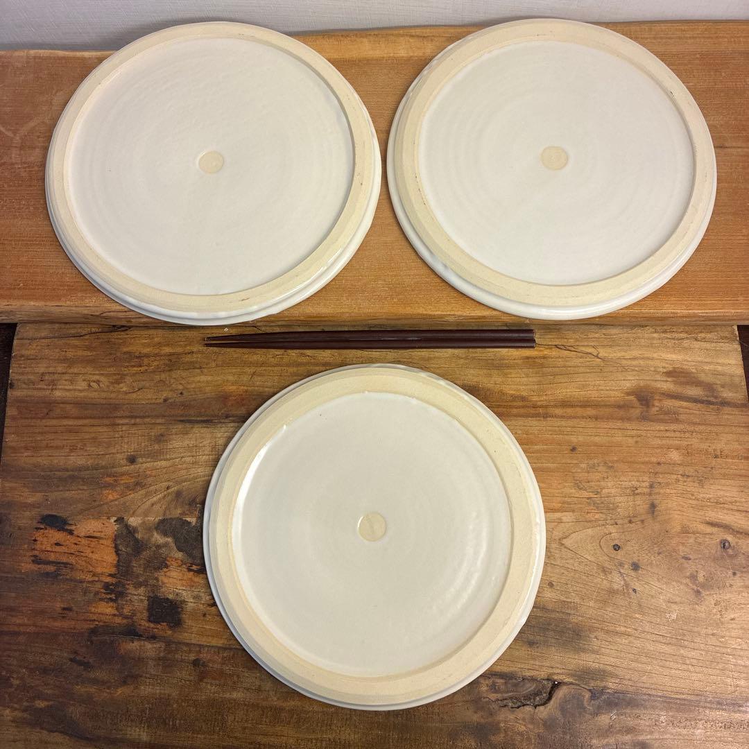 新品　陶器　陶芸作家　プレート皿3枚　301