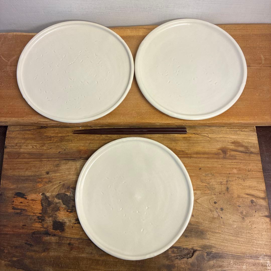 新品　陶器　陶芸作家　プレート皿3枚　301