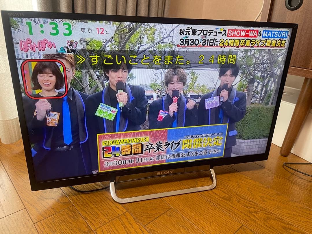 SONY 24インチ液晶テレビ KDL-24W600A 外付けハードディスク録画