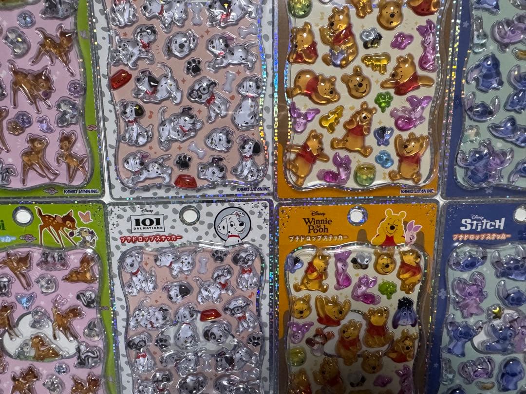 正規品　プチドロップステッカー　ディズニー　バンビ　101 プーさん　スティッチ