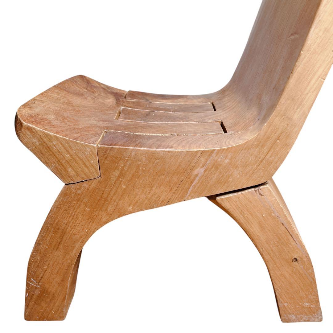 民芸品 折りたたみ ローチェア 椅子 ヴィンテージ レトロ アンティーク②