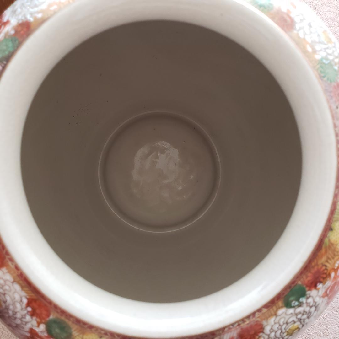 【美品】九谷焼　花瓶　清峰造　木箱入り