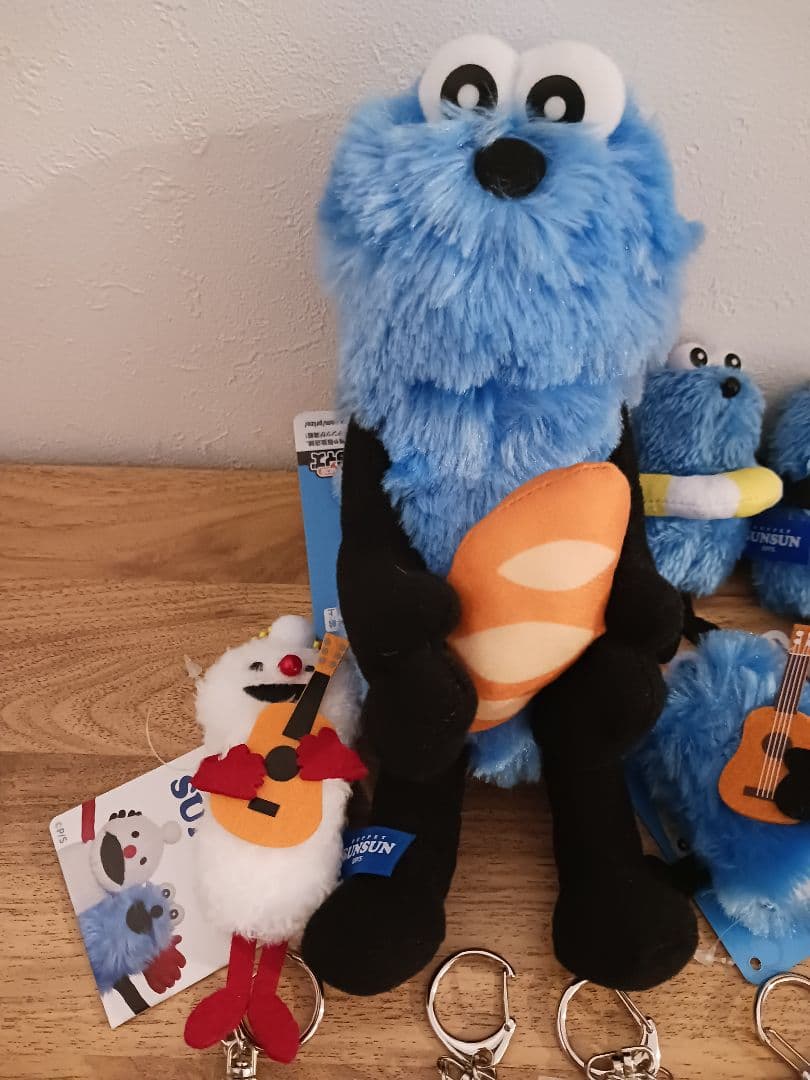 パペットスンスン　ノンノン　ぬいぐるみ　マスコット　キーホルダー　ミニ巾着