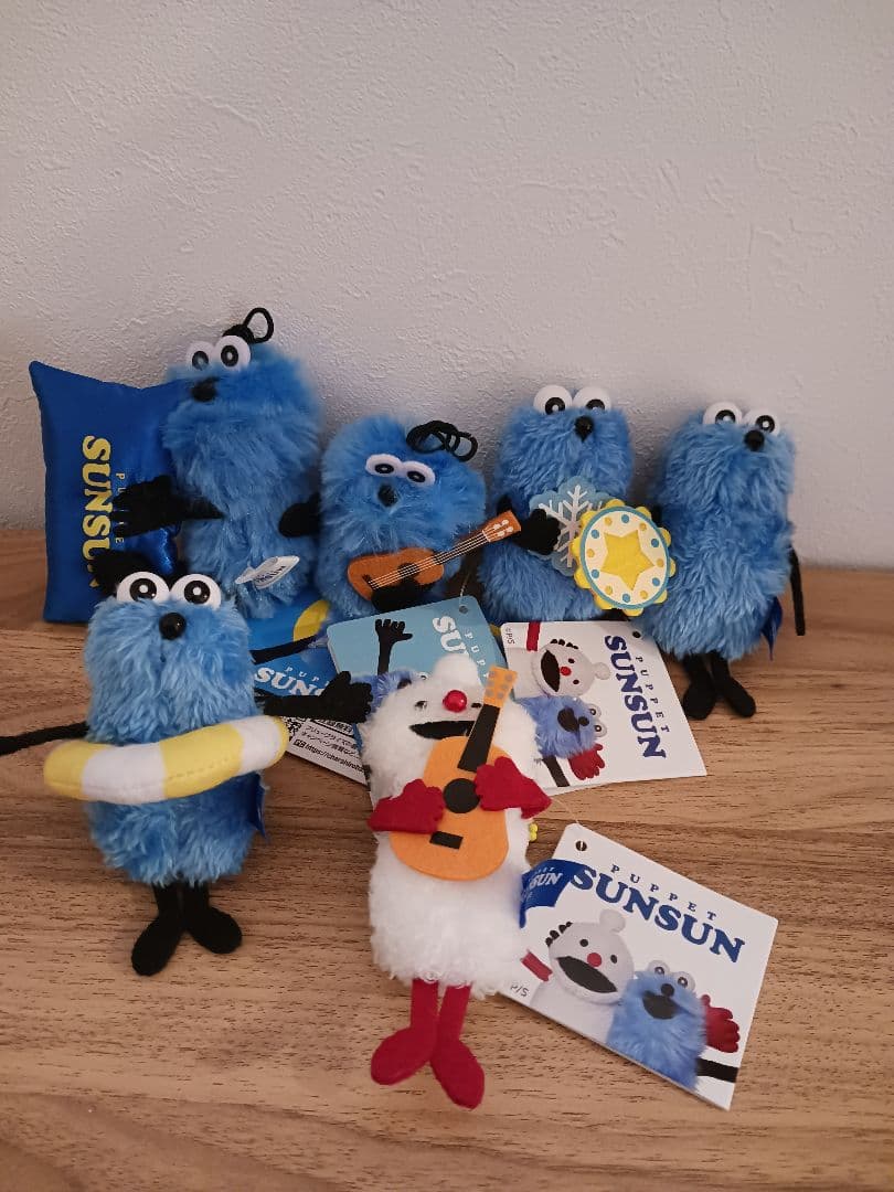 パペットスンスン　ノンノン　ぬいぐるみ　マスコット　キーホルダー　ミニ巾着