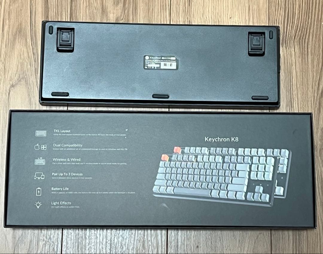 Keychron K8 ワイヤレス メカニカルキーボード　茶軸 US配列