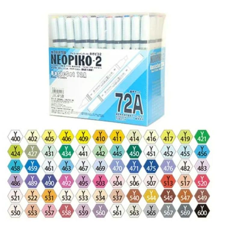 アルコールツインマーカー　ネオピコ2 基本セット72A