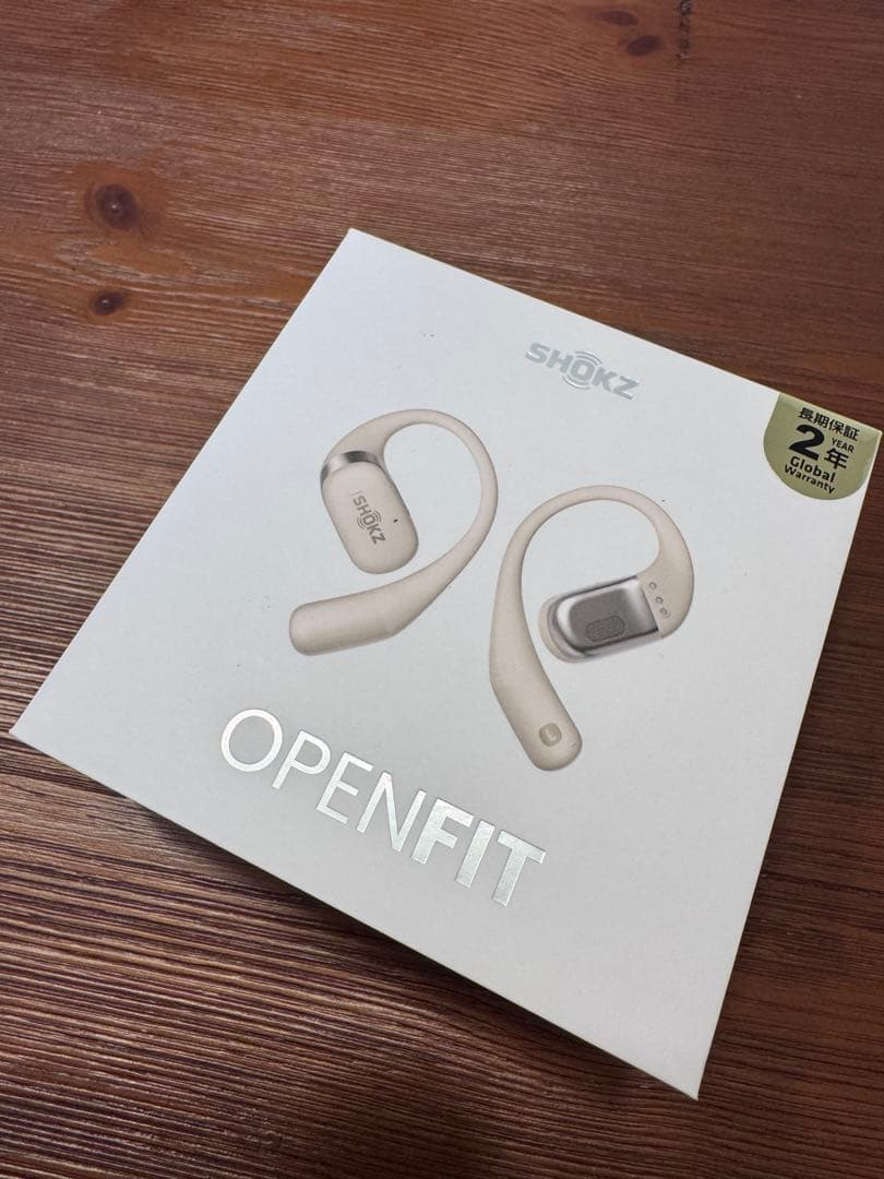 美品　SHOKZ OPENFIT ワイヤレスイヤホン ベージュ