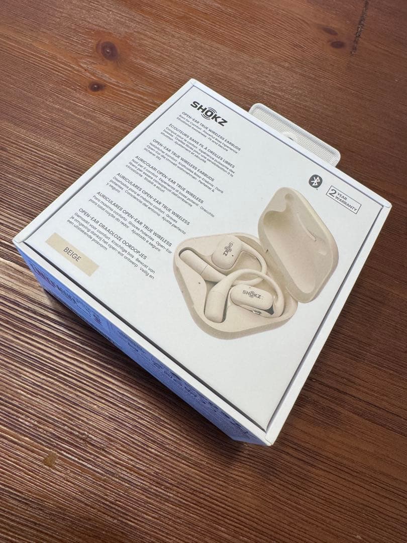 美品　SHOKZ OPENFIT ワイヤレスイヤホン ベージュ