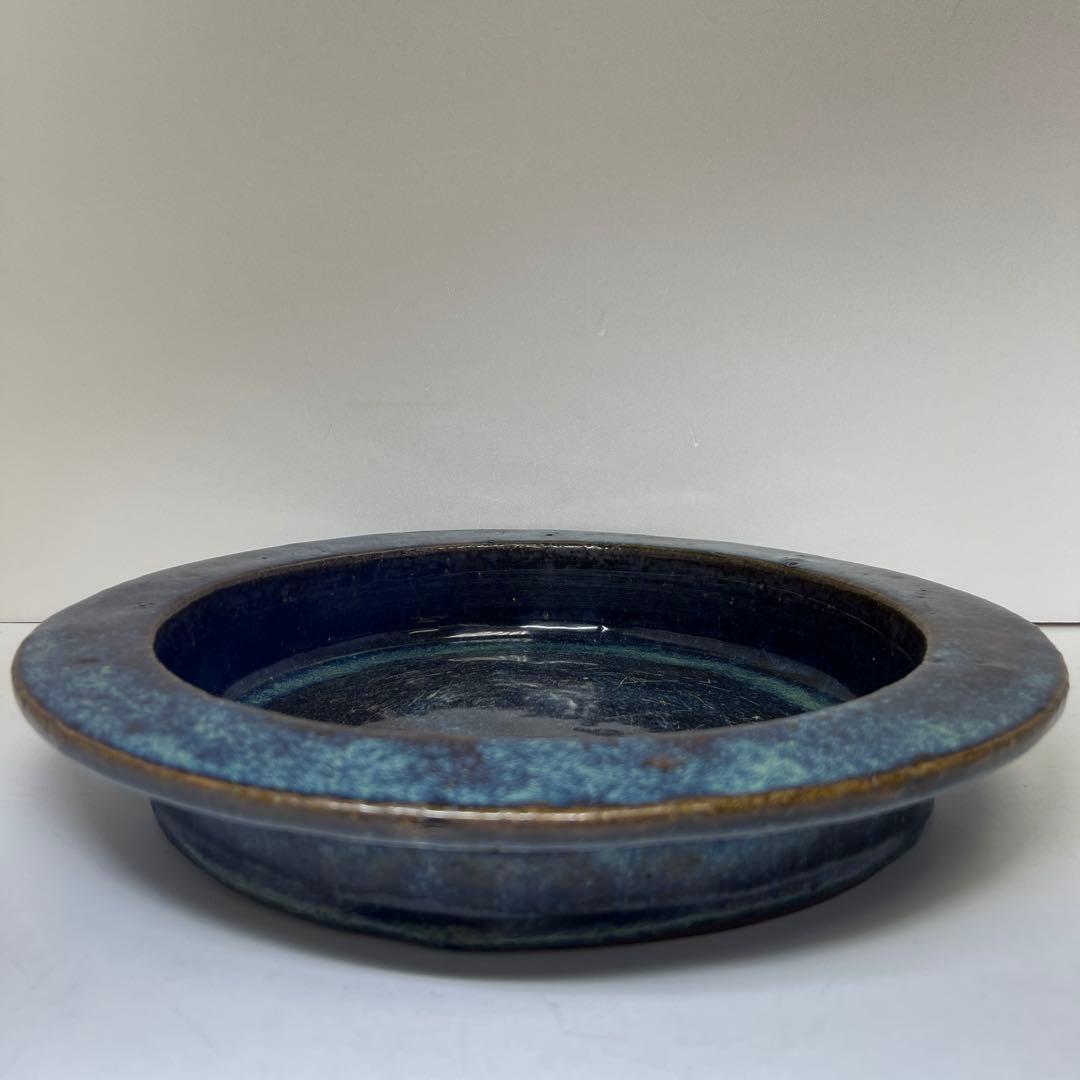 中国清時代　葛明祥造　なまこ釉大鉢　直径約37東Y8-0306☆2Fタルサオ