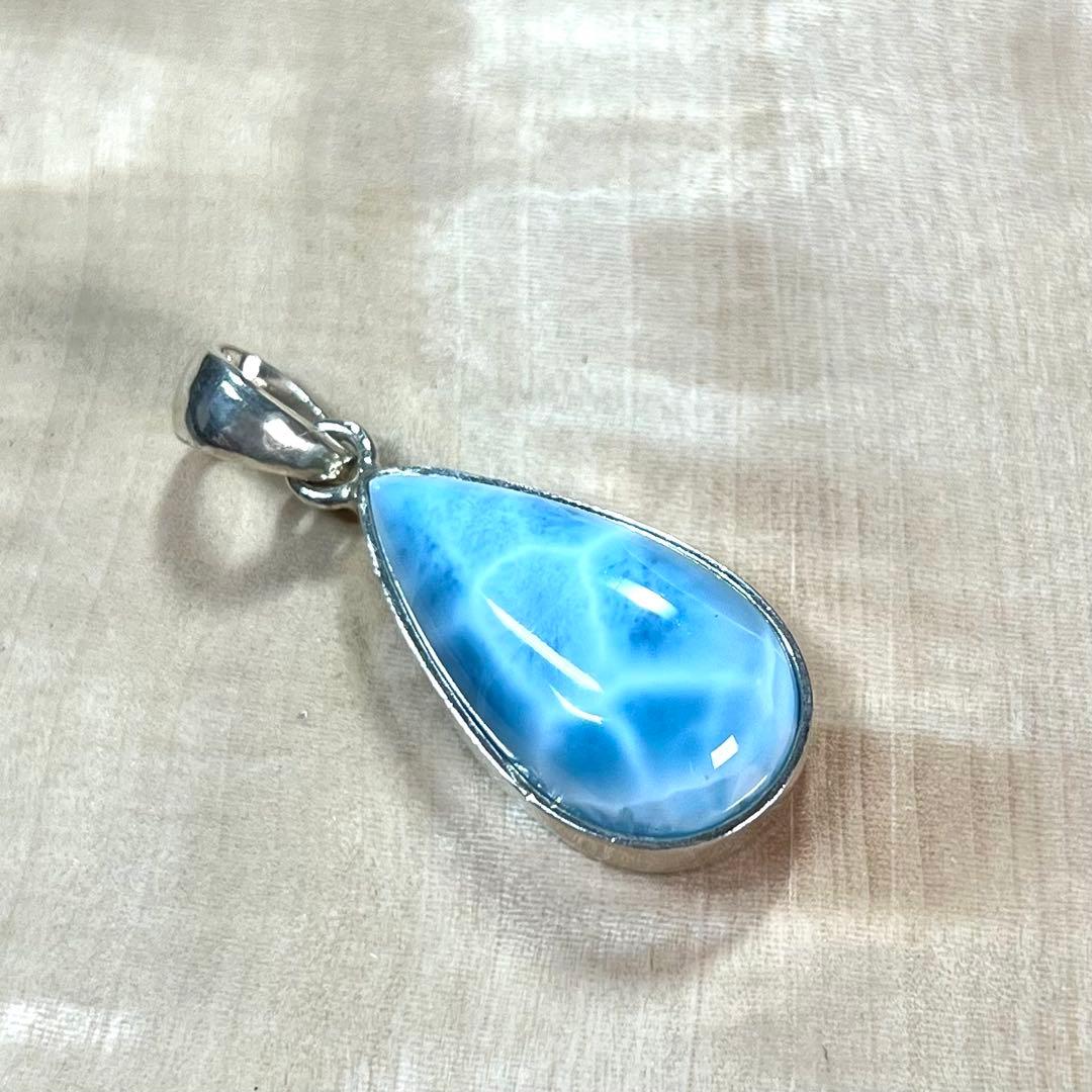 高品質　ラリマー　ペンダント　ネックレス　silver925 3-31