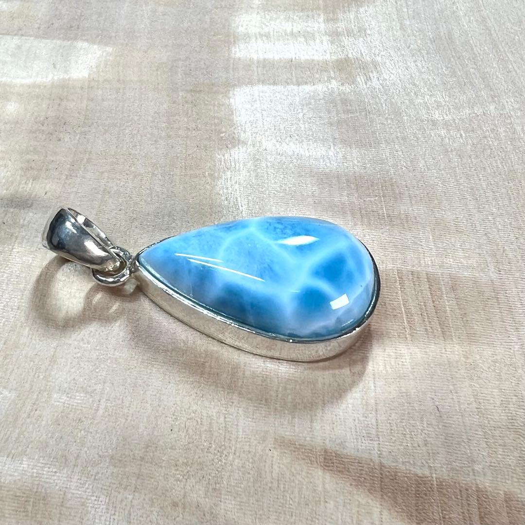 高品質　ラリマー　ペンダント　ネックレス　silver925 3-31