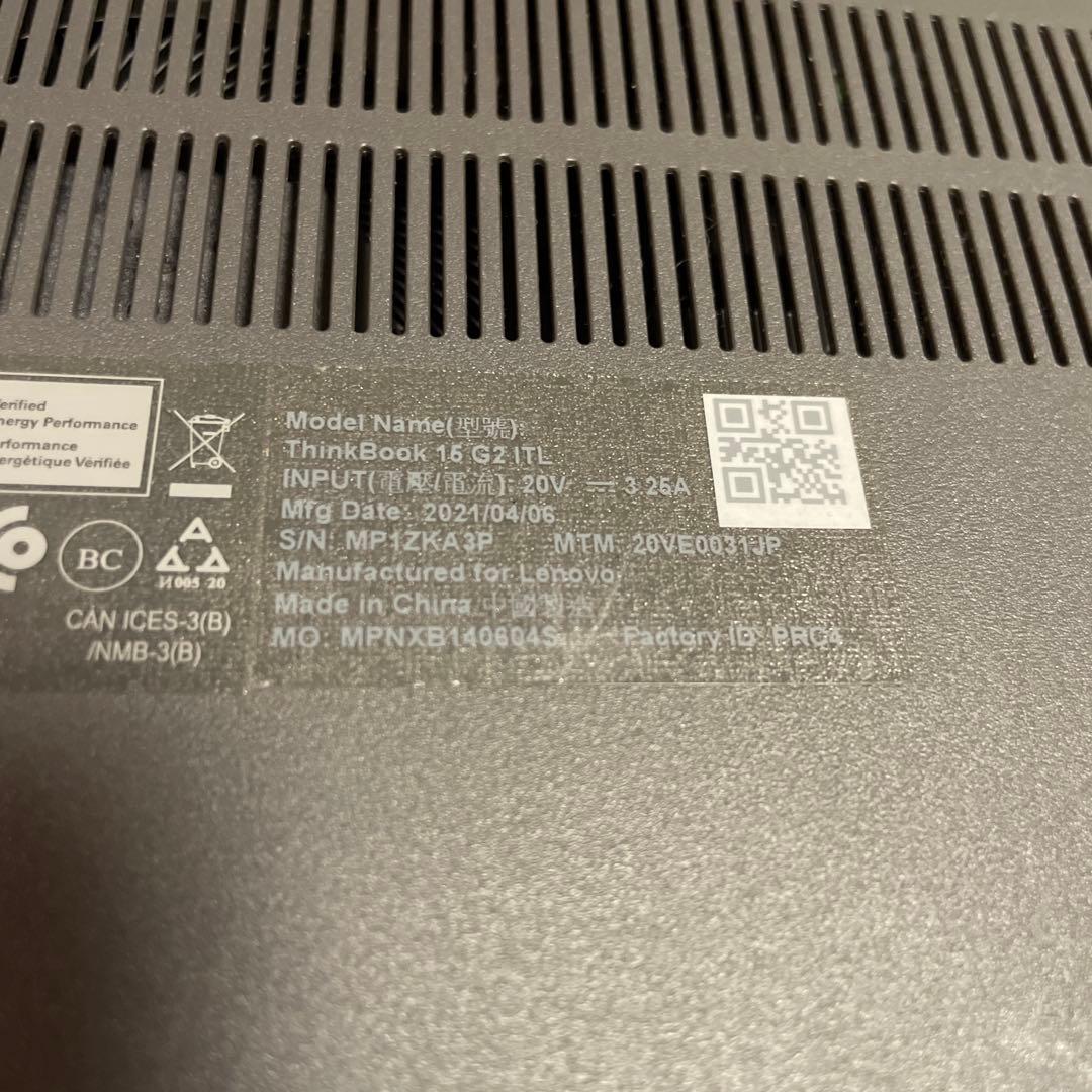 【ジャンク品】 ThinkBook 15 G2 ITL Lenovo 15.6型