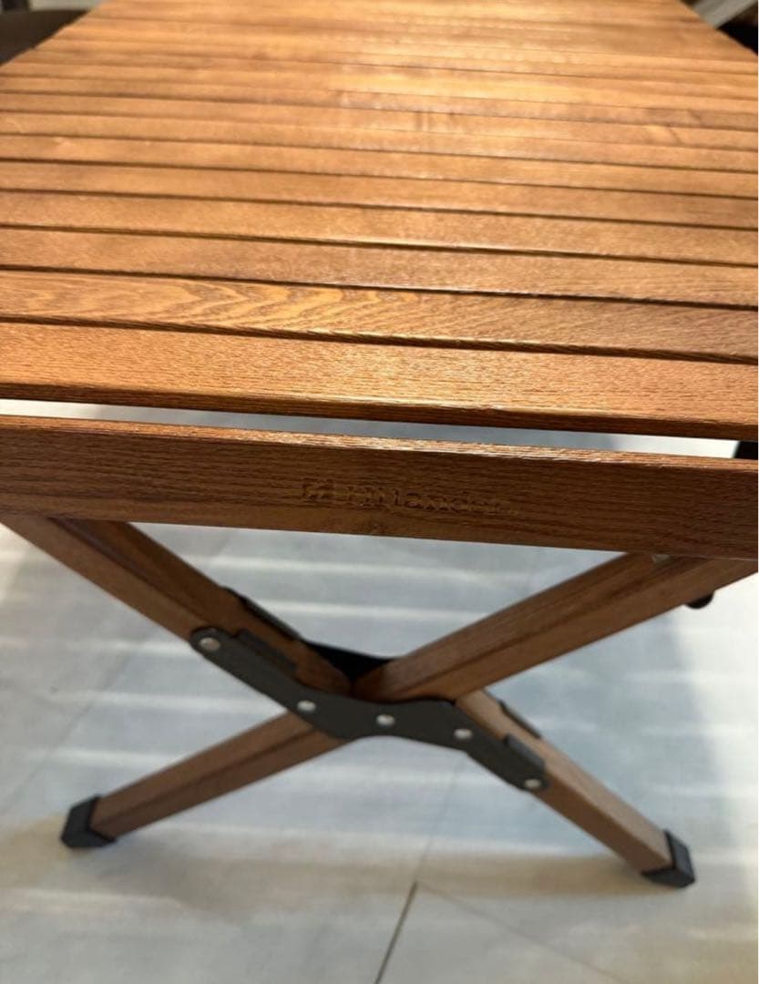 Hilander 木製折りたたみテーブル120cm 収納バッグ付き