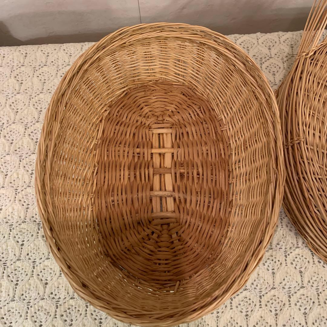 ニワトリ　籐　カゴ　かご　籠　バスケット