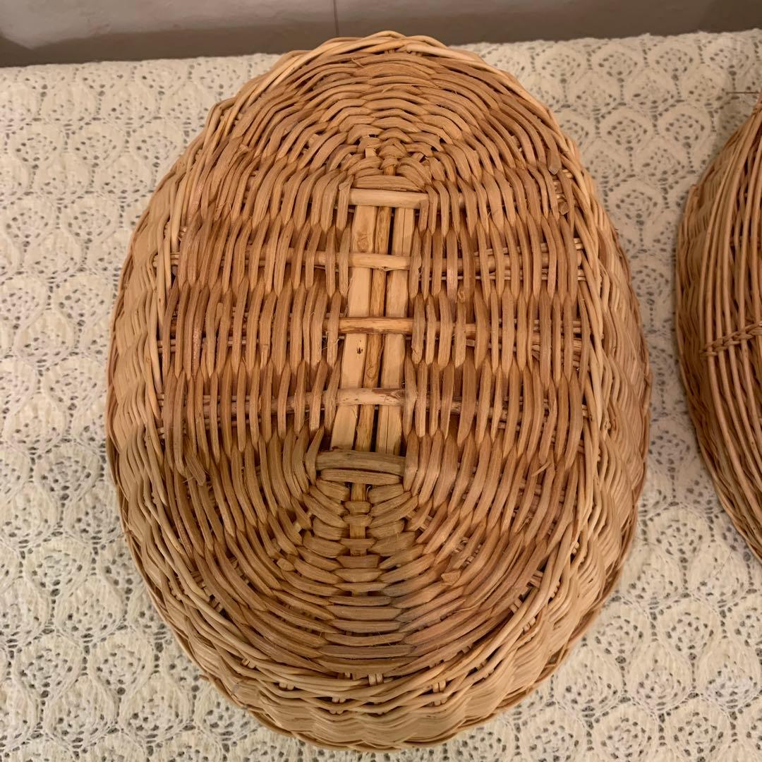 ニワトリ　籐　カゴ　かご　籠　バスケット