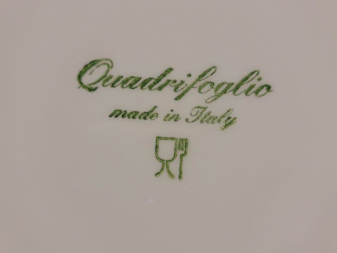 イタリア Quadrifoglio(クアドリフォリオ) 皿 26cm 3枚 レア