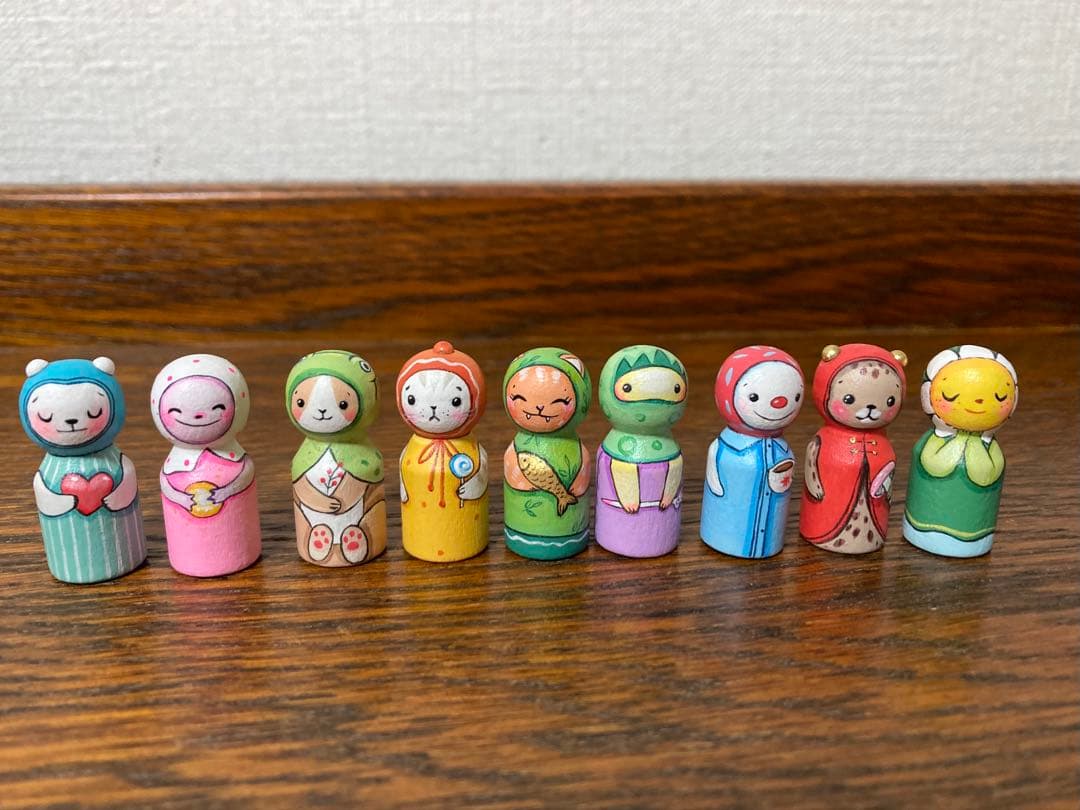 ひな祭りセール♪ロシア雑貨☆アニマルキット9個&Box付 マトリョーシカ