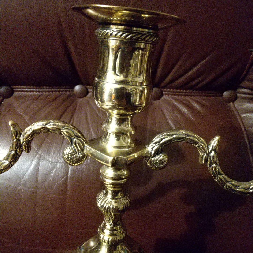 キャンドル立て 大型 ３灯 立て イタリア製 真鍮製 貴重品