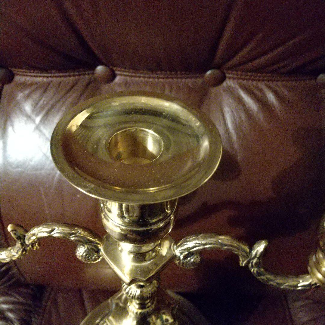 キャンドル立て 大型 ３灯 立て イタリア製 真鍮製 貴重品